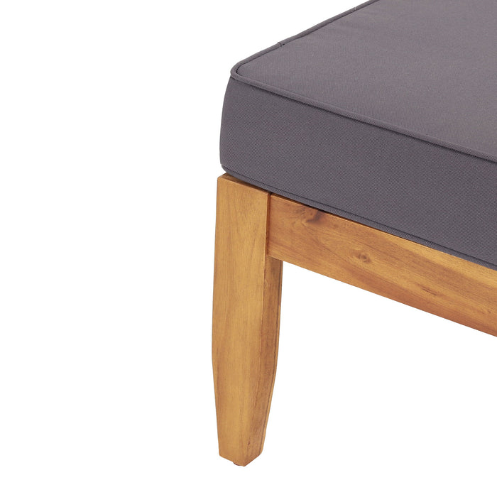 Bianca - Outdoor 3 Seater Sofa Chat Set With Ottoman - Teak