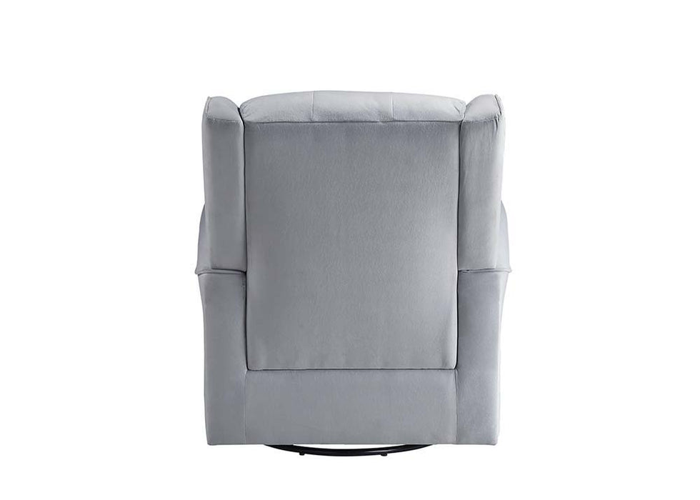 Zeger - Swivel Chair With Glider - Gray Fabric
