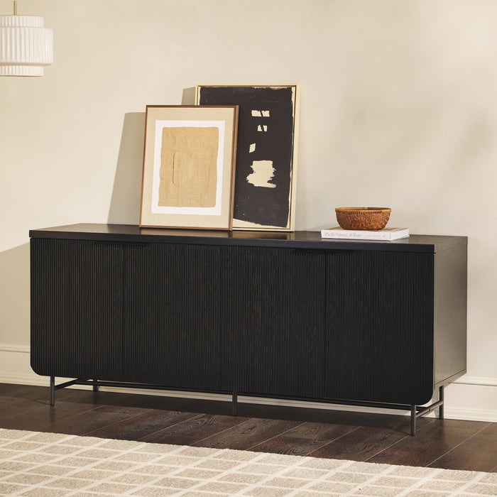 Modern Fluted Door Minimalist Storage Sideboard