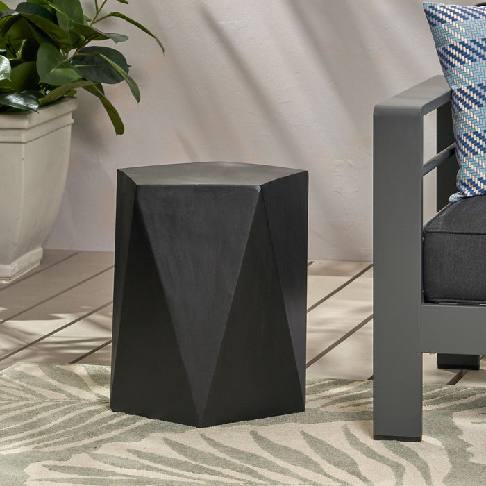 Side Table With Geometric Design