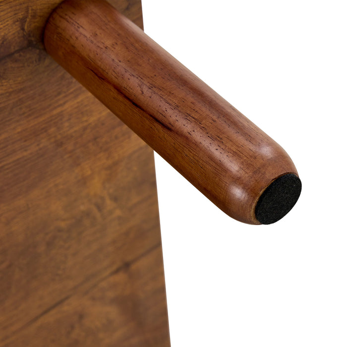 Modern 2 Tier, Rectangular Center Coffee Table With Open Storage Shelf, Rounded Legs