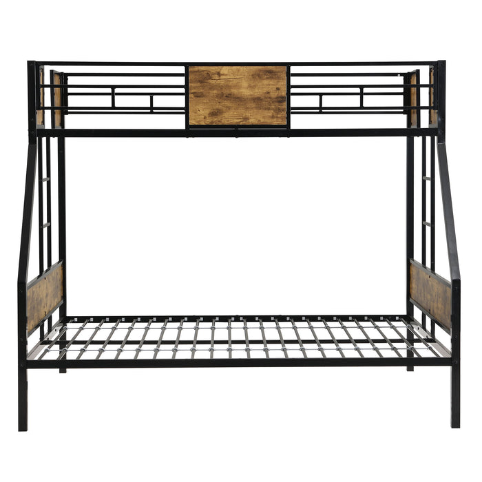 Modern Metal Bunk Bed With Dual Side Ladder And Metal Desig
