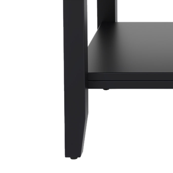 Bathroom Vanity With Ceramic Sink, Adjustable & Open Shelf