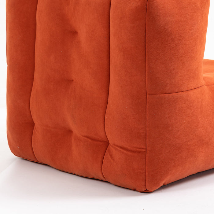 Modern Indoor Fluffy Bean Bag Chair With Memory Foam And Ottoman, Super Soft
