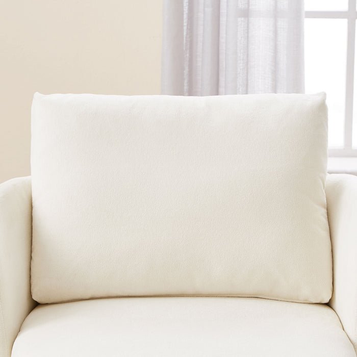 360° Modern Swivel Chair With Upholstered Curved Design