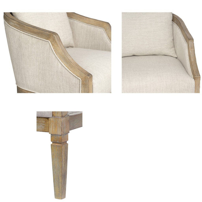 Classic Chair With Jacquard Upholstery - Beige