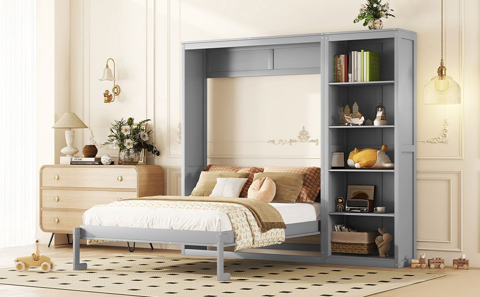 Multifunction Murphy Wall Bed With Shelves