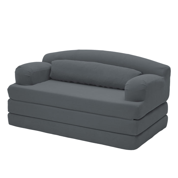 2 Seater Sofa Bed, Compact Foldable Floor Couch