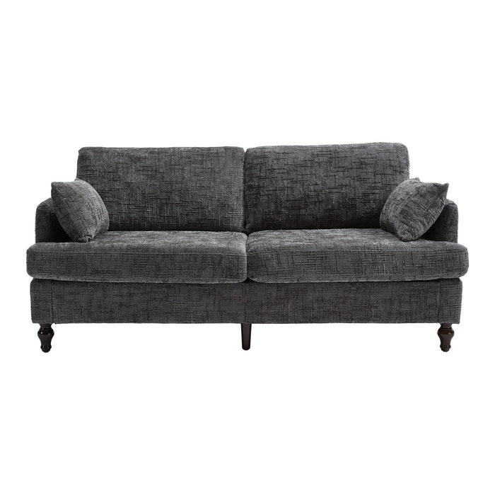 Chenille 2 Seater Sofa With LED Light, USB Charging Port, And Storage Bag