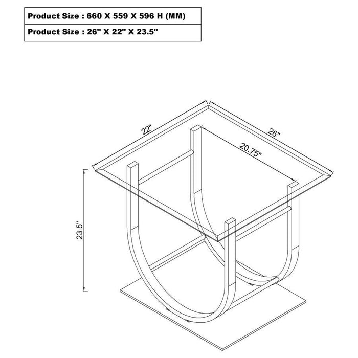 Danville - Glass Top Coffee Table Set
