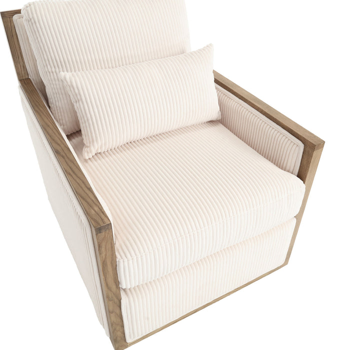 Comfy Accent Barrel Chair, 360 Degree Swivel