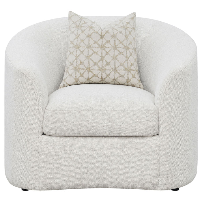 Rory - Sloped Arms Chair With Pillow - White