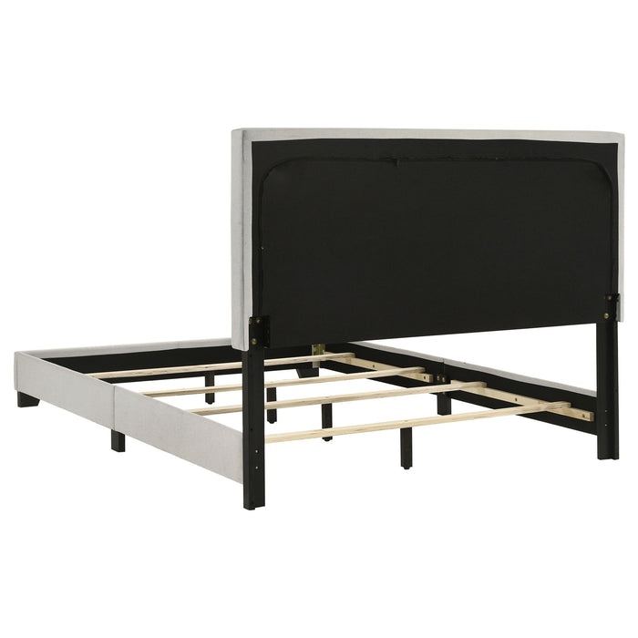 Dorian Fabric Upholstered Full Panel Bed Cream
