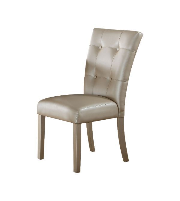 Voeville II - Side Chair Set of 2) - Platinum Pu & Platinum