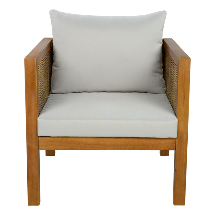 2 Piece Outdoor Armchair Set With Cushion