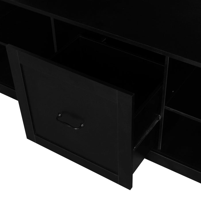 Hall Tree With 6 Hooks, Coat Hanger, Entryway Bench