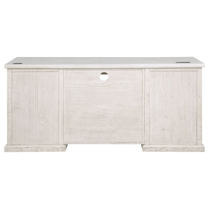 Altidore 68-inch 7-drawer Executive Home Office Desk Distressed White