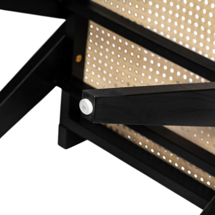 Chandigarh Arm Dining Chair With Natural Cane Design (Set of 2)