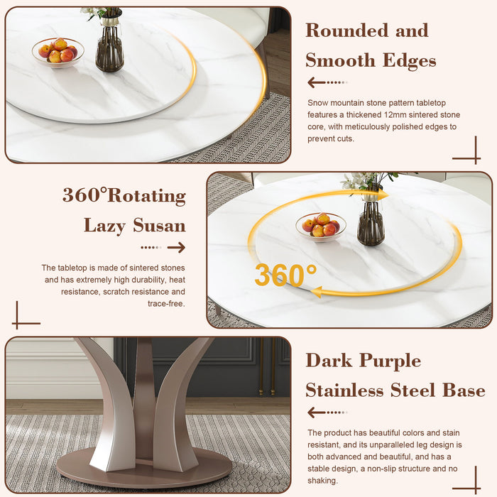 Table With Rotating Tray Scratch & Heat For Kitchen & Restaurant(Table Only - White