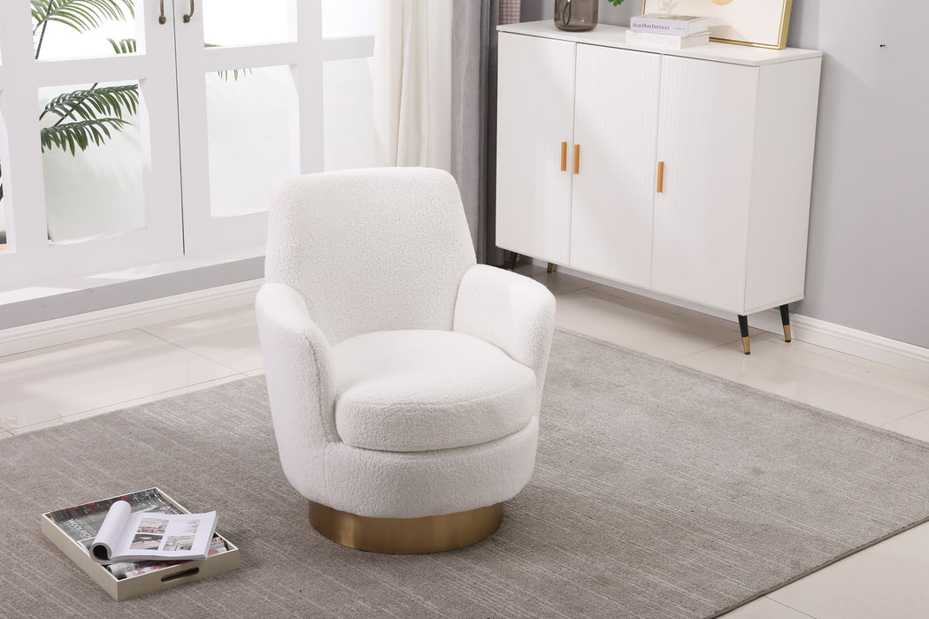 Teddy Swivel Barrel Chair, Swivel Accent Chairs Armchair For Living Room