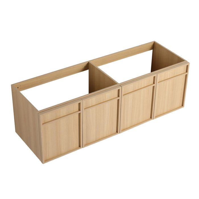 Wall-Mounted Bathroom Vanity With Resin Sink And Soft Closing Doors