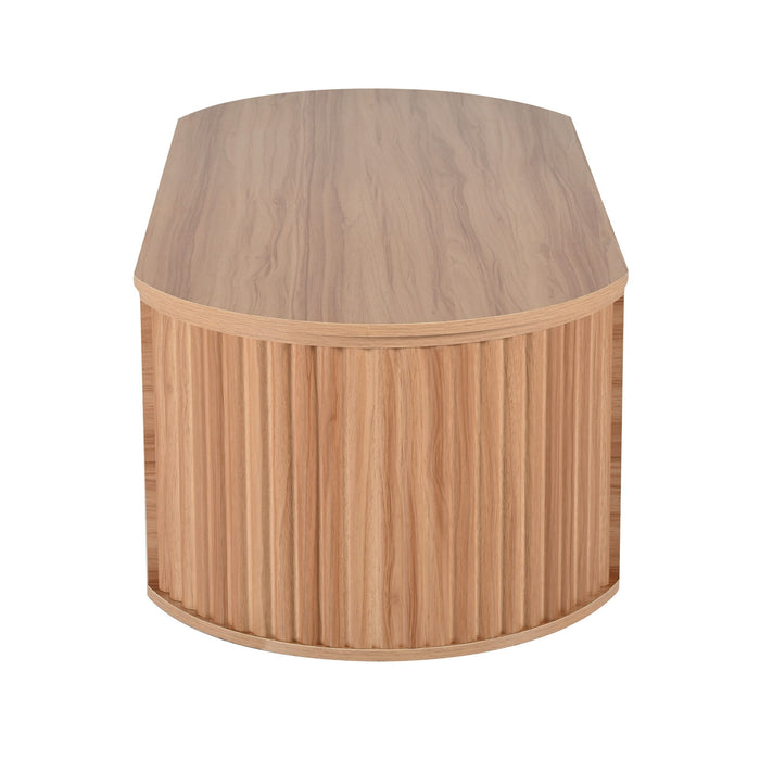 Lift Top Coffee Table With Hidden Compartment, Modern Oval Lift Tabletop For Home Living Room