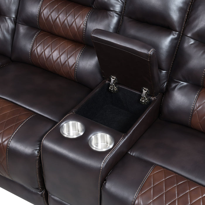 Manual Reclining Sectional Sofa Set, L Shaped Symmetrical Motion Sofa Corner Couch Sets With Storage Boxes, 4 Cup Holders And LED Light Strip For Living Room