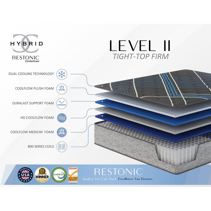 Tempagel - 13" Lux Firm Mattress With Cooling And Support