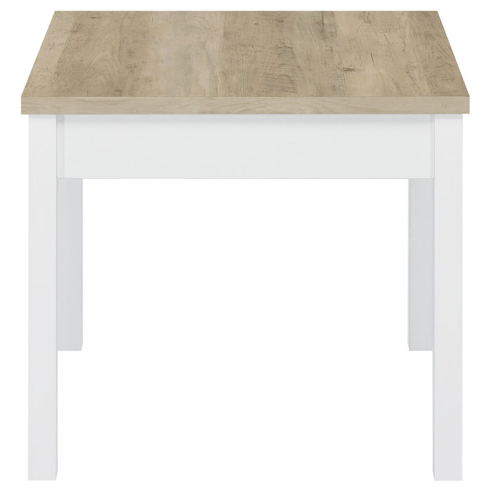 Quintara - 3 Piece Coffee Table Set - Natural / White