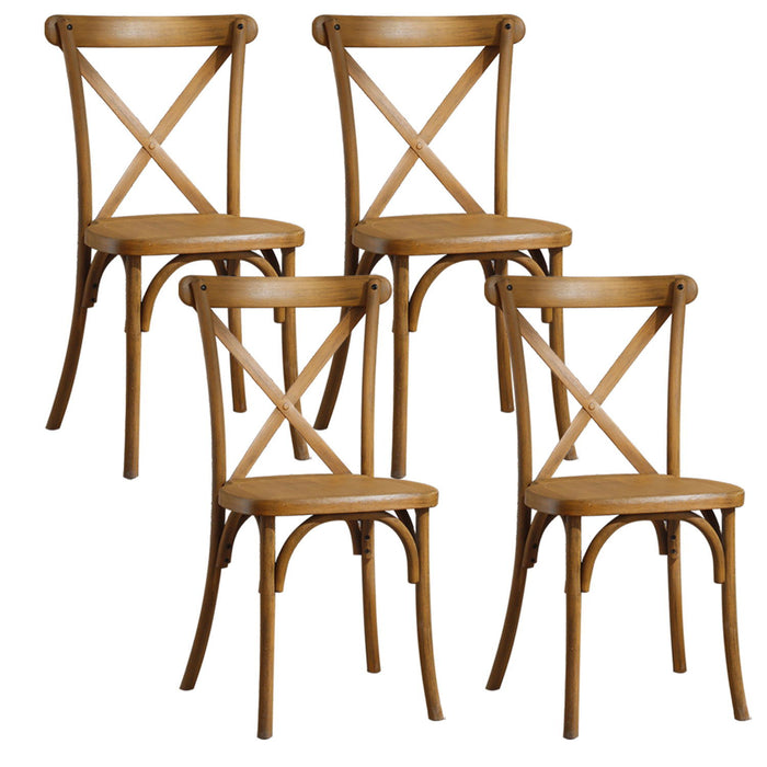 Resin X-Back Chair (Set of 4) - Natural