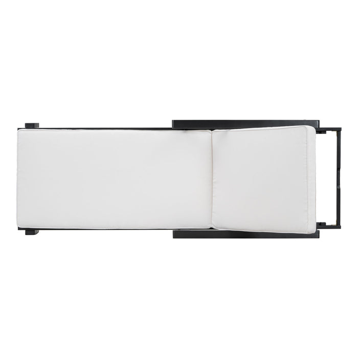 Jason - Black Chaise Lounge Adjustable Acacia Wood Outdoor Furniture