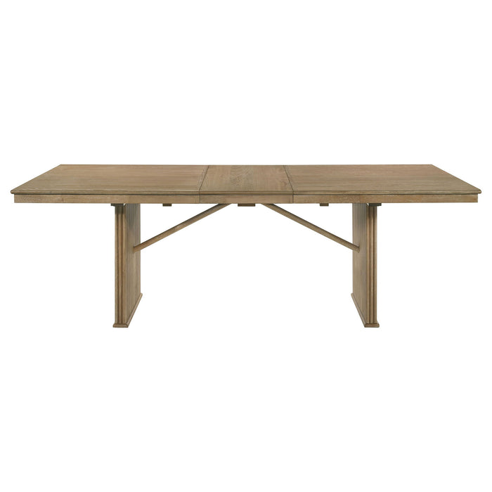 10 Piece Extension Dining Set With Upholstered Chairs And Matching Sideboard - Light Brown