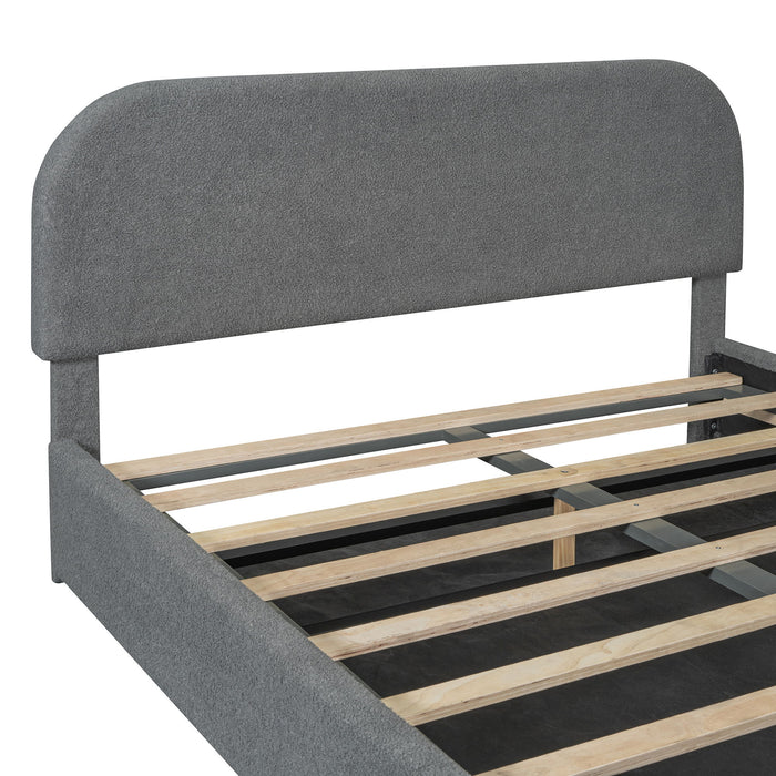 Upholstered Platform Bed With Hydraulic Storage System