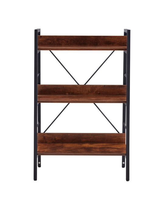 Dn 3 Layer Display Bookshelf H Ladder Shelf Storage Shelves Rack Shelf Unit Metal Frame, Tigger, 1 Pc Per Carton