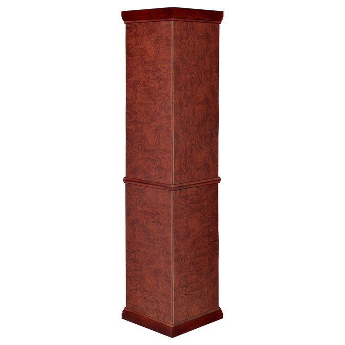Appledale 6-shelf Corner Curio Display Cabinet Medium Brown