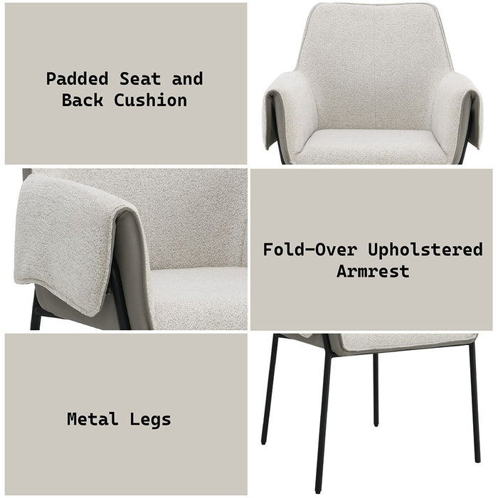 Jirina - Arm Chair Set of 2) - Beige Chenille