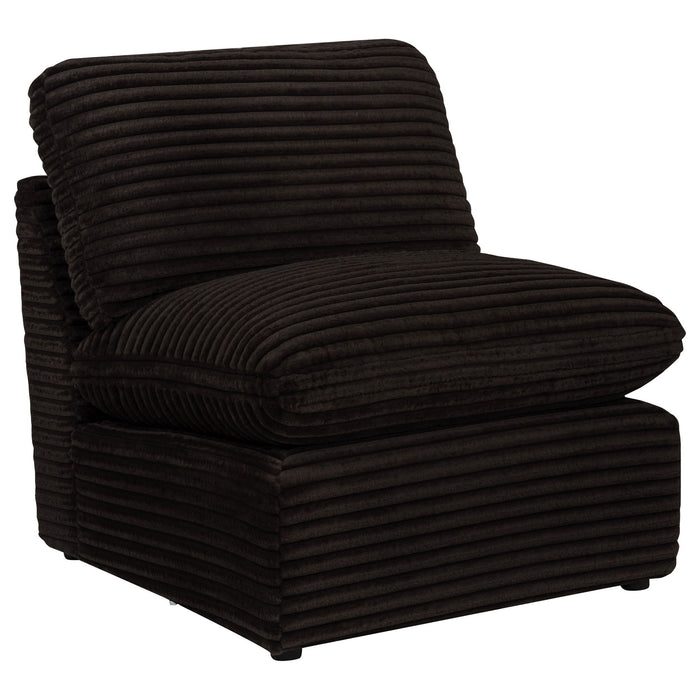 Collins Modular Armless Chair Chocolate Brown