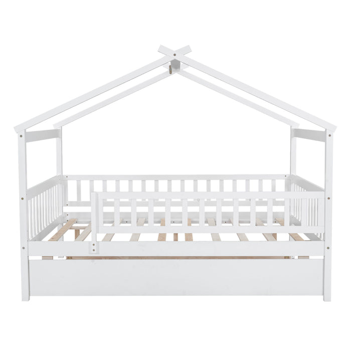 Creativity House Bed With Twin Size Trundle
