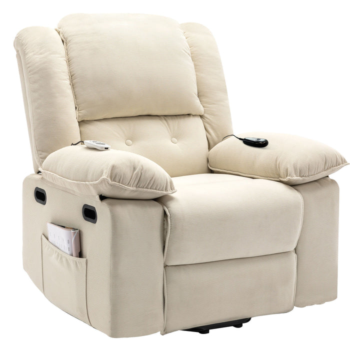 Massage Recliner Power Lift Chair With Adjustable Massage And Heating Function