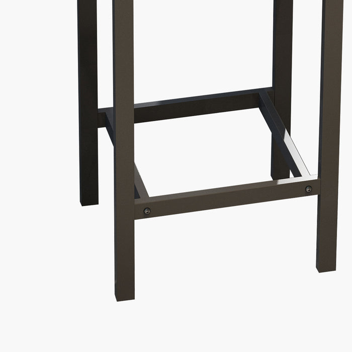 Modern Design Long Dining Table Set With 3 Stools