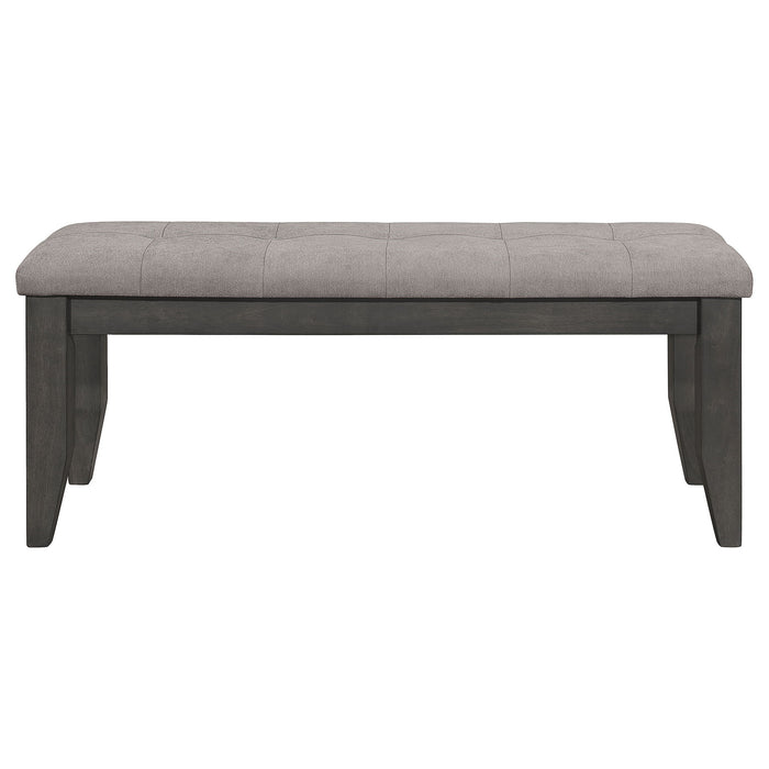 Erskin - Upholstered Dining Bench With Button Tufted Cushion - Dark Gray