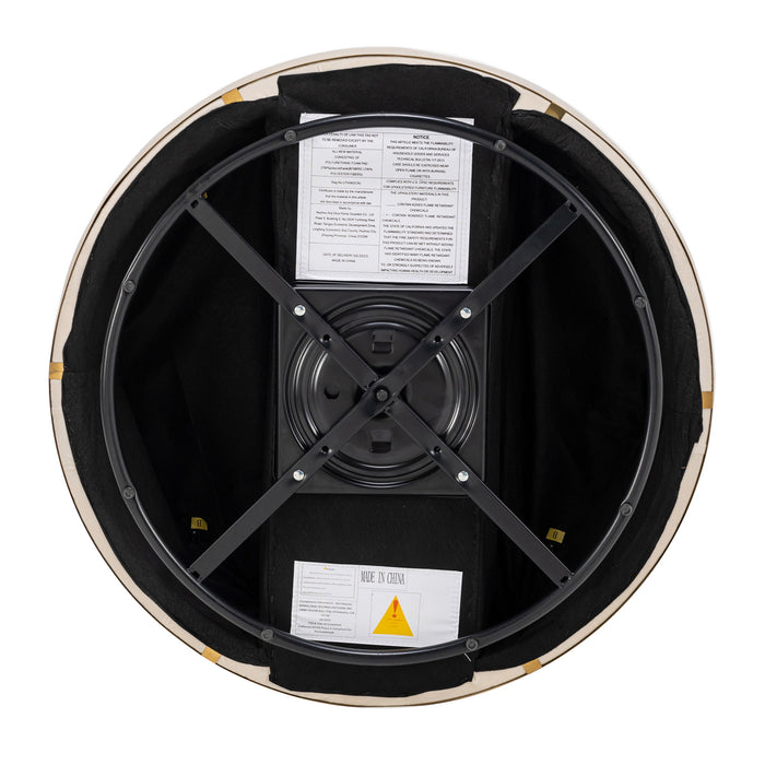 360 Degree Swivel Over Sized Upholstered Barrel Chair