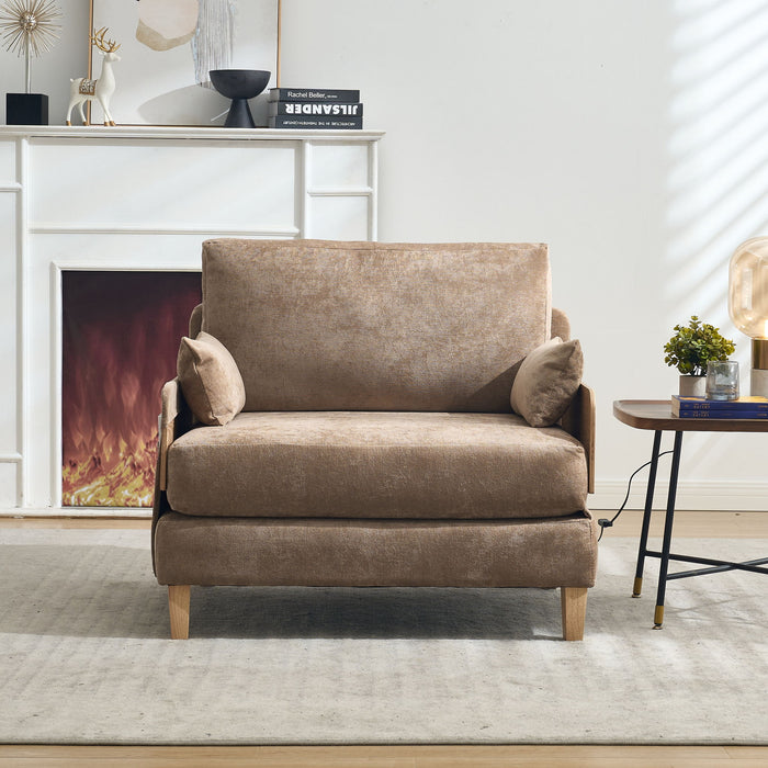 Mid Century Modern Foldable Sofa Bed, 3 In 1 Convertible Sleeper With 3 Pillows