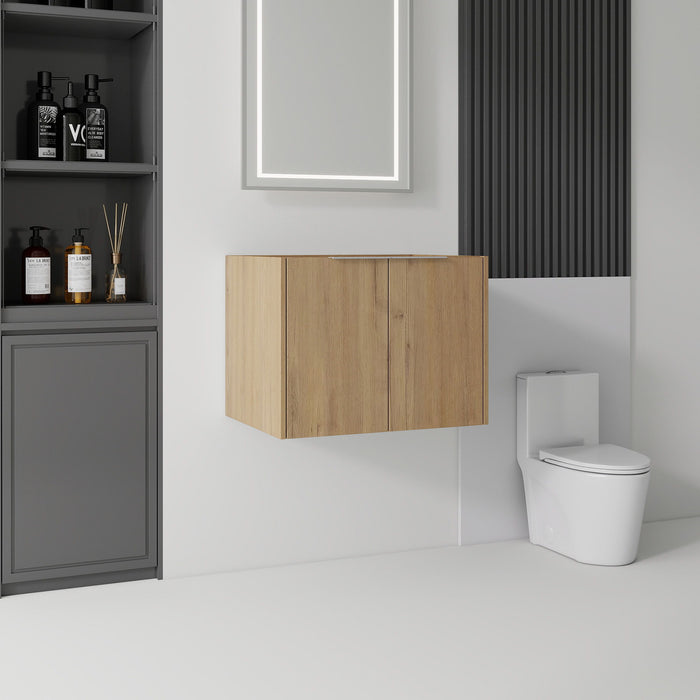 Floating Bathroom Vanity Cabinet With Soft Close Double Doors, Spacious Interior Storage, Wall Mounted, Cabinet Only