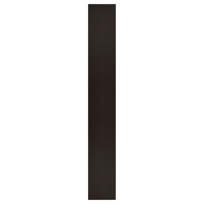 Rectangular Bookcase Tall Slim Storage With 9 Shelves - Brown
