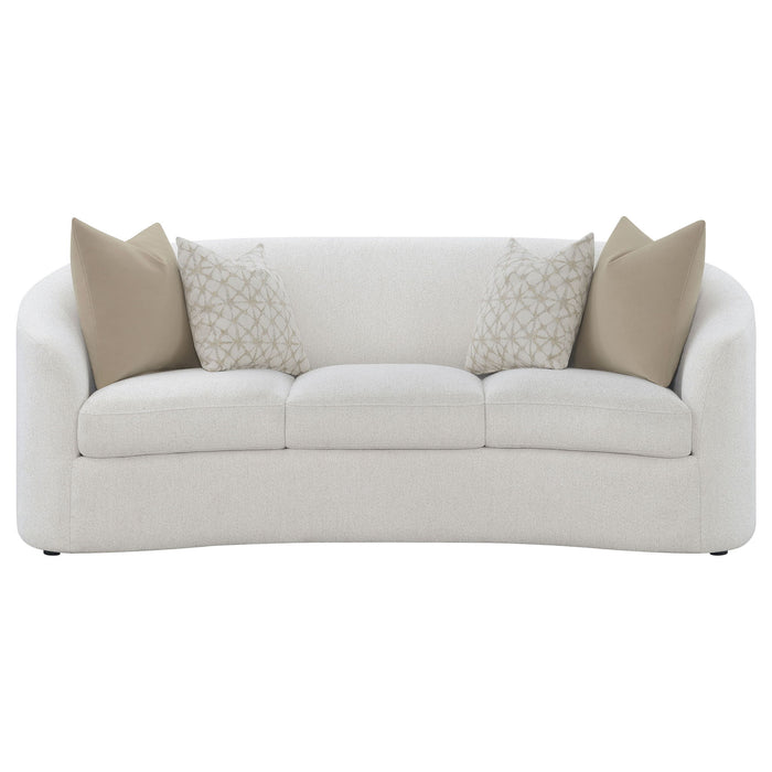 Rory - Sloped Arms Sofa With Pillows - Ivory