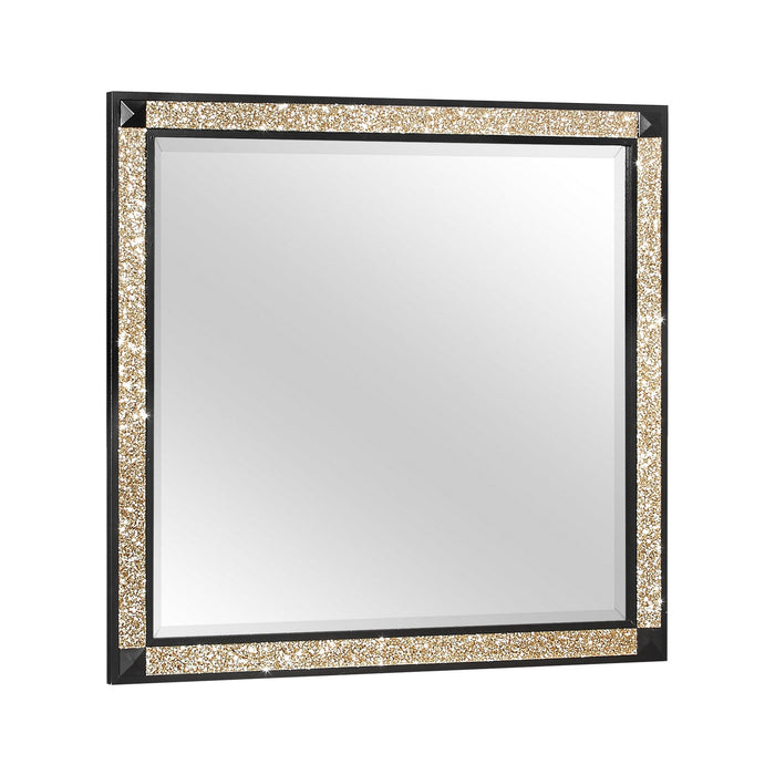 Lively - Mirror With Glitter Detail - Black