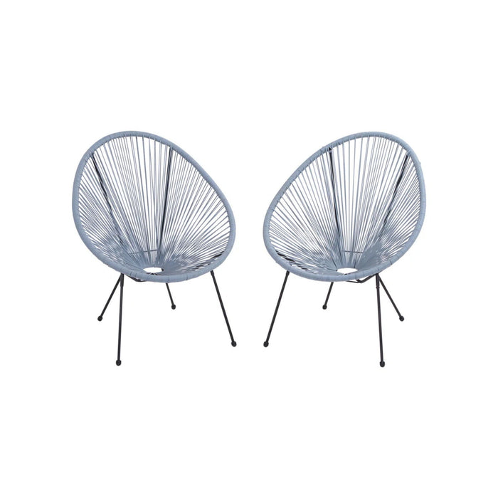 Modern Egg Shaped String Chairs (Set of 2)