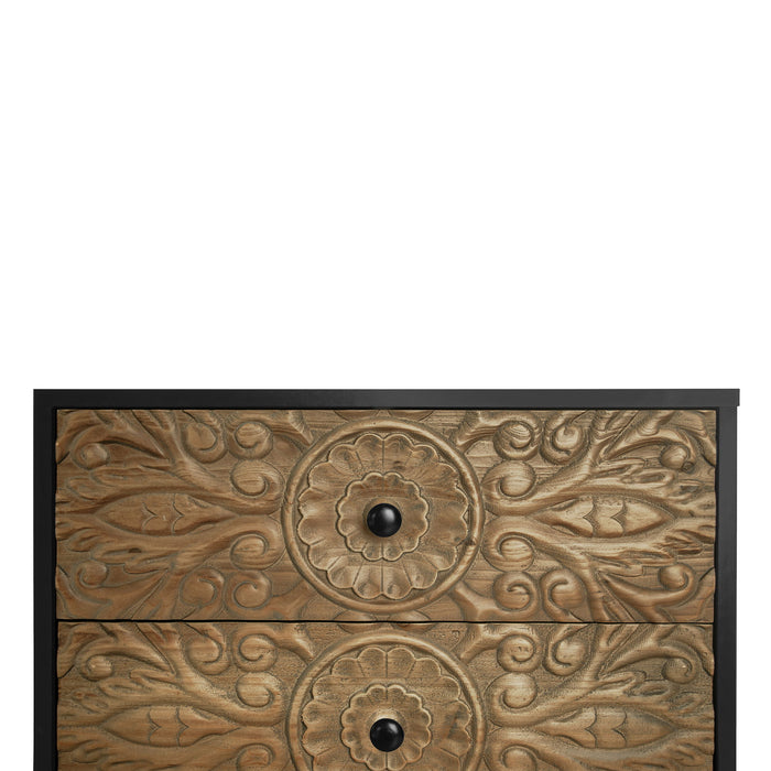 3 Drawer Cabinet, Suitable For Bedroom - Black