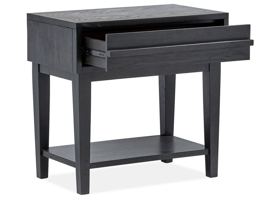Lindon - Dark Open Nightstand - Coffee Bean